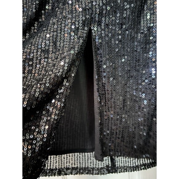 Mac Duggal 27022 Black Sequined Cutout Dress Size 4 - Picture 8 of 12